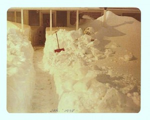 Back walk at my parents' home after the Blizzard of 1978.