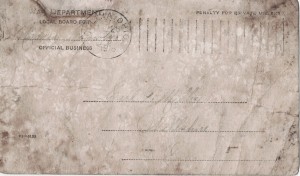 Carl F. Miller, WWI Notice of Draft Classification, Jan 1918, Mercer County, Ohio.