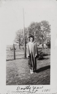 Dorothy Jean, Willshire High School Commencement, 1943.
