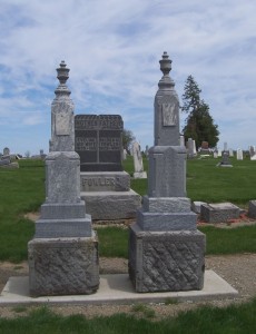 Catharine & William Fowler, Greenbriar Cemetery, Van Wert County, Ohio. (2013 photo by Karen)