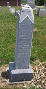 Anna S. Hoehamer, Mount Hope Cemetery, Adams County, Indiana. (2013 photo by Karen)