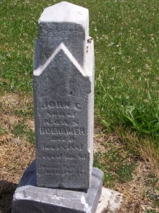 John C. Hoehamer, Mount Hope Cemetery, Adams County, Indiana. (2013 photo by Karen)