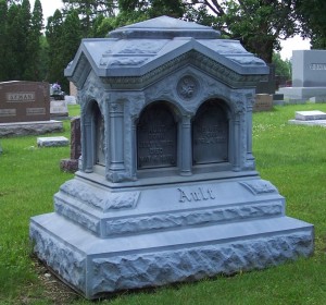 Ault monument, Union Cemetery, Darke County, Ohio. (2006 photo by Karen)