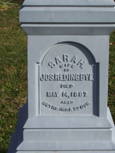 Bye grave, Liber Cemetery, Jay County, Indiana. (2012 photo by Karen)