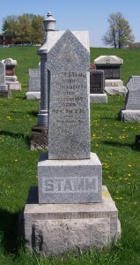 Peter Stamm, Zion Lutheran Cemetery, Schumm, Van Wert County, Ohio. (2012 photo by Karen)
