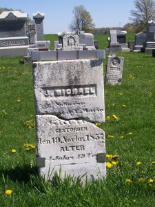 J. Michael Grund, Zion Lutheran Cemetery, Schumm, Van Wert County, Ohio. (2012 photo by Karen)