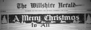 The Willshire Herals, Christmas 1933.