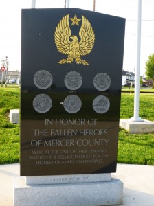 War Memorial, Lake Shore Park, Celina, Mercer County, Ohio. (2014 photo by Karen)