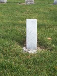 Possible tombstone of Albert Friedrich Michael Berron (1890-1890), Zion Lutheran Cemetery, Chatt. (2011 photo by Karen)