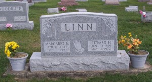 Edward H & Margaret E Linn, Zion Lutheran Cemetery, Mercer County, Ohio. (2011 photo by Karen)