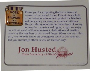 Vote in Honor of a Veteran, from Ohio Secretary of State. 