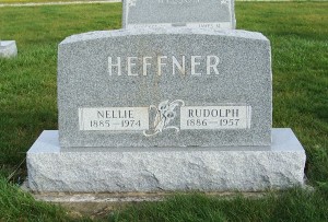 Rudolph & Nellie (Deyo) Heffner, Zion Lutheran Cemetery, Mercer County, Ohio. (2011 photo by Karen)