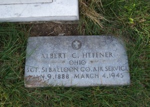 Albert Heffner military marker, Zion Lutheran Cemetery, Chattanooga, Mercer County, Ohio. (2011 photo by Karen)