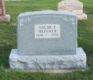 Oscar F. Heffner, Zion Lutheran Cemetery, Chattanooga, Mercer County, Ohio. (2011 photo by Karen)
