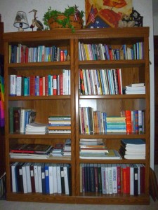 A portion of the author's books. 