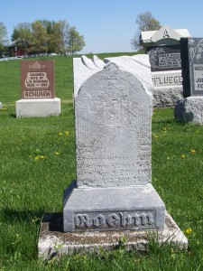 Eleanore Roehm, Zion Lutheran Cemetery, Schumm. (2012 photo by Karen)