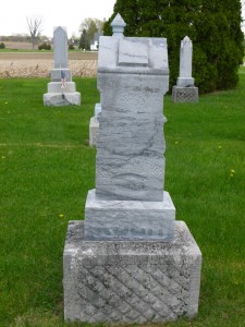 Tombstone of John & Christina Koch, William's parents, St. John's Cemetery, Auglaize County. (2015 photo by Karen)