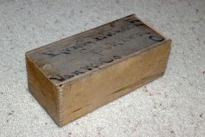 Wooden box that once belonged to Ernst Dietrich.
