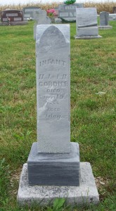 Infant Son of H.J. & L.B. Cordier, Zion Lutheran Cemetery, Mercer County, Ohio. (2011 photo by Karen)