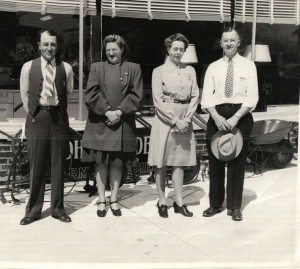 Left to right: Luther & Gladys (Sapp) Fisher; Mildred (Bauer & John Fisher. 