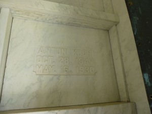 Anton Koch, Chattanooga Mausoleum (2013 photo by Karen)