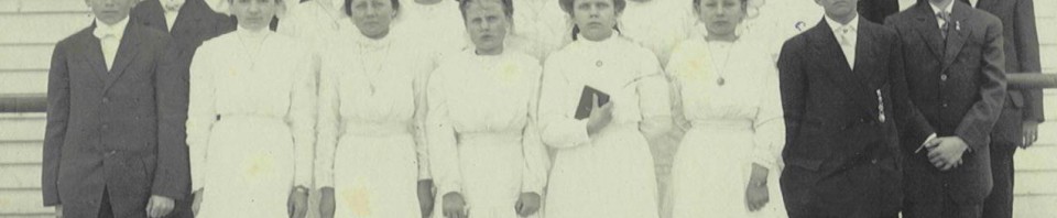 1911 Confirmation class with Rev. George Haas.