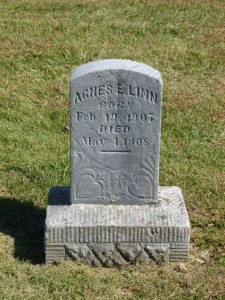 Agnes E. Linn, Zion Lutheran Cemetery, Chattanooga, Mercer County, Ohio. (2015 photo by Karen)