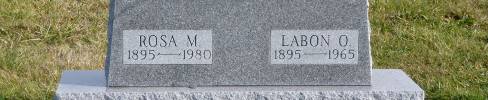 Labon O. & Rosa M. (Berger) Fogle, Kessler Cemetery, Mercer County, Ohio. (2015 photo by Karen)