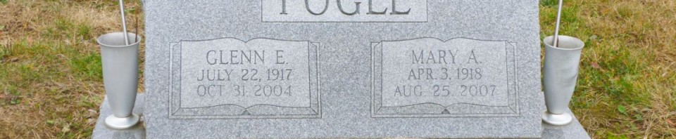Glenn E. & Mary A. (Cummins) Fogle, Kessler Cemetery, Mercer County, Ohio. (2015 photo by Karen)