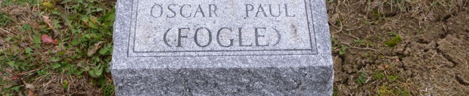 Oscar Paul Fogle, Kessler Cemetery, Mercer County, Ohio. (2015 photo by Karen)