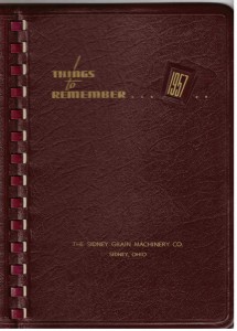 1957 Date Book used by Florence Miller.