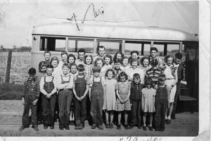 Willshire School Bus that transported Chatt-area students, 1940.