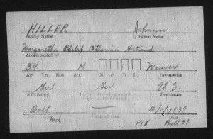Johann, Margaretha, Philip, Catharina, & Gertraud Hiller immigration record. 