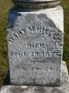 Mary M. Hiller, Kessler Cemetery. (2015 photo by Karen)