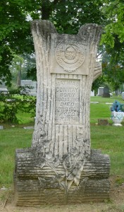 Woodman of the World marker, Woodlawn Cemetery, Lima, OH (2013 photo by Karen)