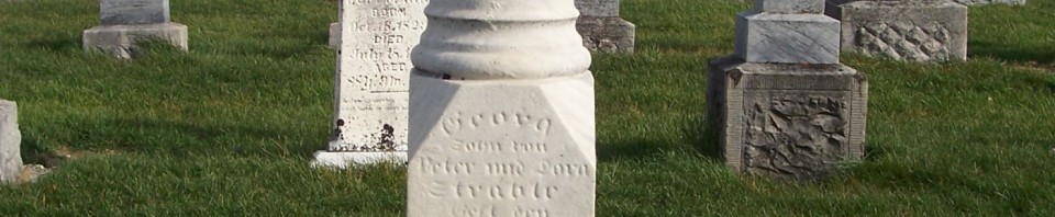 Georg Strable, Zion Lutheran Cemetery, Chattanooga, Mercer County, Ohio. (2011 photo by Karen)