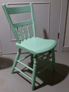 One of Grandma Schumm's green chairs. 