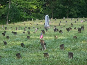 Cemetery at The Ridges, Athens, Ohio. (2009 photo by Karen)