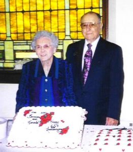 Harold & Berneice Stetler, 65th wedding Anniversary, 2001.