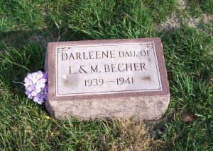 Darleene Becher, Zion Lutheran Cemetery, Chattanooga, Mercer County, Ohio. (2011 photo by Karen)