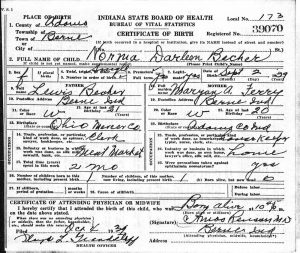 Darleene Becher birth certificate. [1]