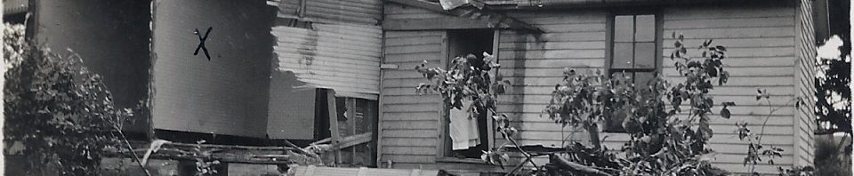Home damaged by tornado east of Willshire c1920. (photo submitted by Carol Schumm Piper)