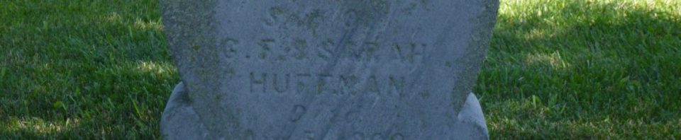 Clarence Huffman, Kessler Cemetery, Mercer County, Ohio. (2017 photo by Karen)