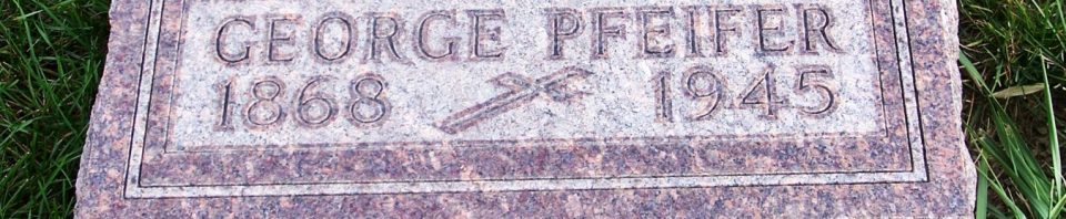 George Pfeifer, Zion Lutheran Cemetery, Mercer County, Ohio. (2011 photo by Karen)