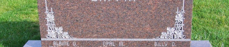 Blaine, Opal, & Billy Laffin, Zion Lutheran Cemetery, Mercer County, Ohio. (2011 photo by Karen)