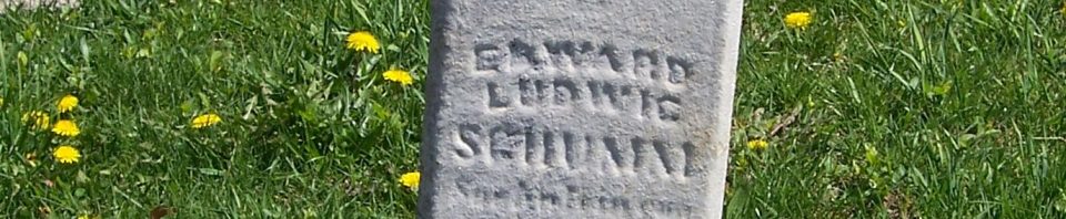 Edward Ludwig Schumm, Zion Lutheran Cemetery, Schumm, Van Wert County, Ohio. (2012 photo by Karen)