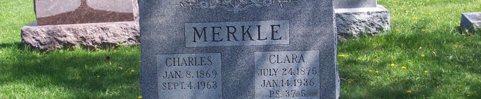 Charles & Clara (Schumm) Dietrich Merkle, Zion Lutheran Cemetery, Van Wert County Ohio. (2012 photo by Karen)