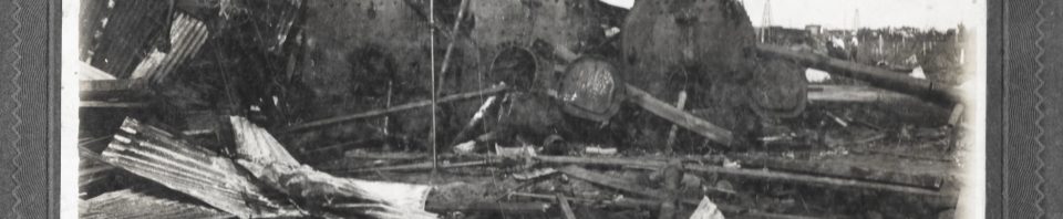 Oil field debris, c. early 1900s, location unknown.