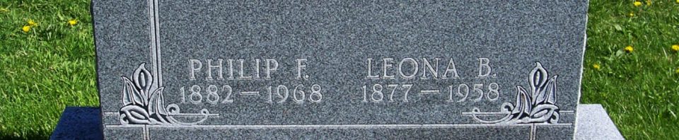 Philip F. & Leona B. Schumm, Zion Lutheran Cemetery, Van Wert County, Ohio. (2012 photo by Karen)