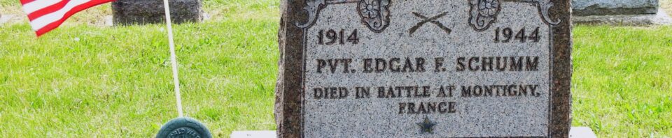 PVT. Edgar F. Schumm, Zion Lutheran Cemetery, Van Wert County, Ohio. (2020 photo by Karen)